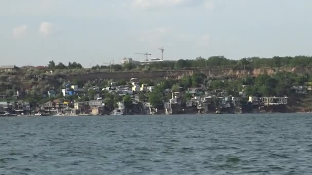 Oekraïne Odessa Juni 2019 Chaotisch Kust Gebouw Vernietiging Van Natuur — Stockvideo