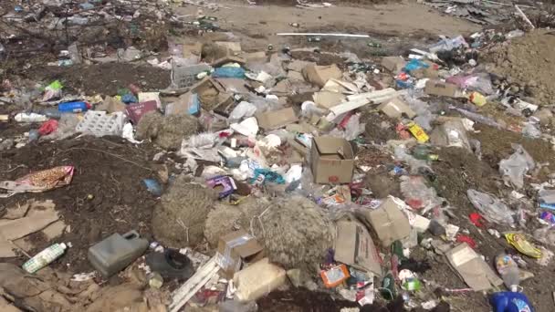 Ukraine Region Odessa Juni 2019 Plastik Polyethylen Und Glasmüll Freier — Stockvideo