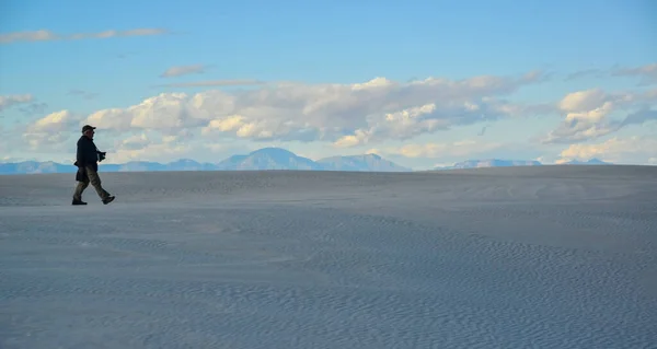 Сша Нью Мехико Ноября 2019 Года Туристические Прогулки Песчаным Дюнам — стоковое фото