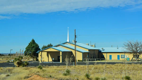 Usa New Mexico November 2019 Tipikus Egyemeletes Épület Egy Baptista — Stock Fotó