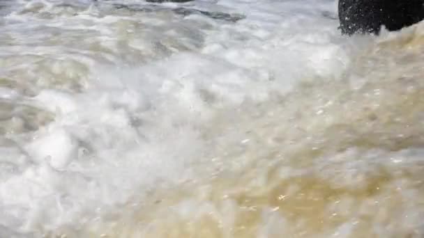 Écologie Nature Eau Sale Fond Dans Réservoir Naturel — Video