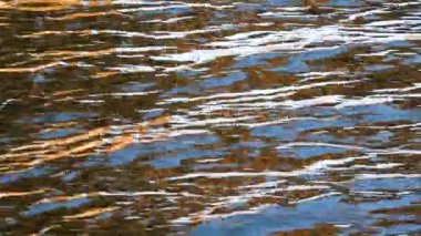 Su dalgaları ve ışık parlaklığı yüzeyden yansıtılır, bulanık arkaplan