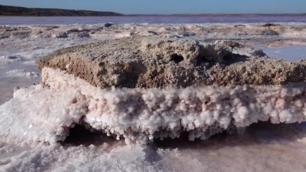 Estero Kuyalnik Mar Negro Sal Mesa Forma Panqueques Redondos Parte — Vídeo de stock