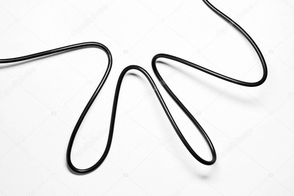 Various usb cable isolated on white with Clipping Path, ready to use.