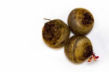 Pancar beyaz arka planda taze temizlenmez