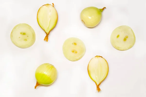 Seamless pattern with onion. Abstract background. Onion on the white background. — Stock Photo, Image