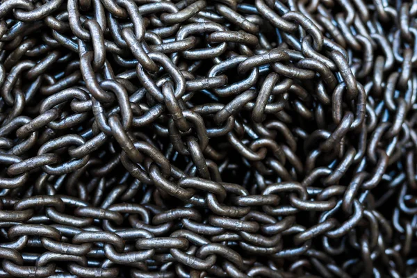 Closeup of industrial metal chain, Industrial background.
