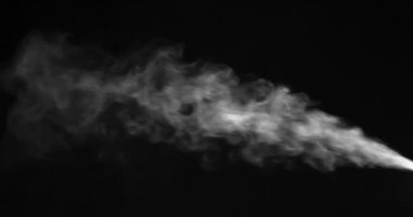 Jet orta yoğunluklu Buhar. Soğuk beyaz buhar jet yavaş yavaş eriterek sağa soldan vuruyor. 120 fps hızında hareket