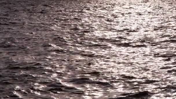 Octobre Déclin Dans Mer Baltique Ondes Mer Bronze Coucher Soleil — Video