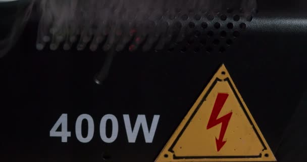 Combustion Power Equipment Black Case Danger Sign High Voltage Ventilation — Stock Video