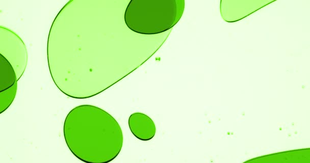 Process Photosynthesis Bright Colored Bubbles Slowly Move White Background Change — Stock Video