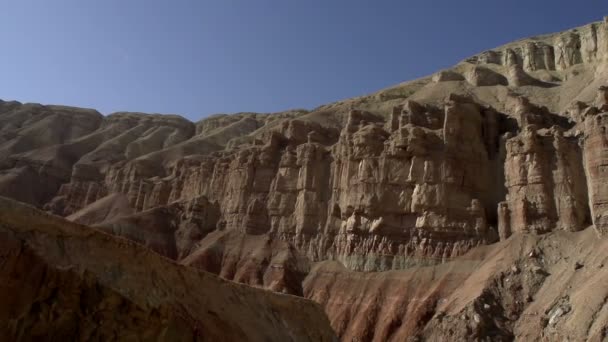 惊人的岩石山风景背景 — 图库视频影像