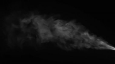 Soğuk beyaz buhar jet yavaş yavaş eriterek sağa soldan vuruyor. 240 fps hızında hareket