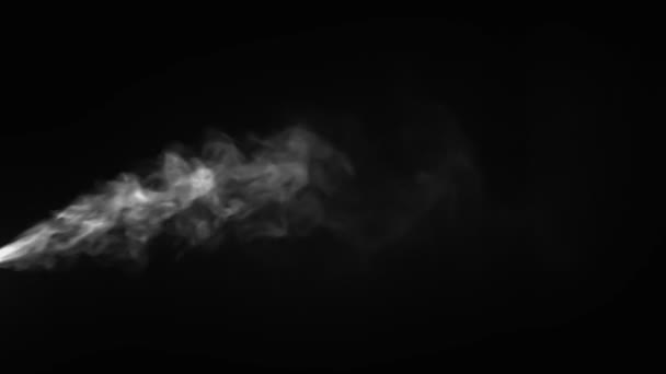 Jet Cold White Steam Shoots Left Right Gradually Dissolving Motion — Stock Video