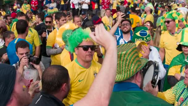 San Petersburgo Rusia Junio 2018 Cámara Lenta Celebraciones Fans Misa — Vídeos de Stock