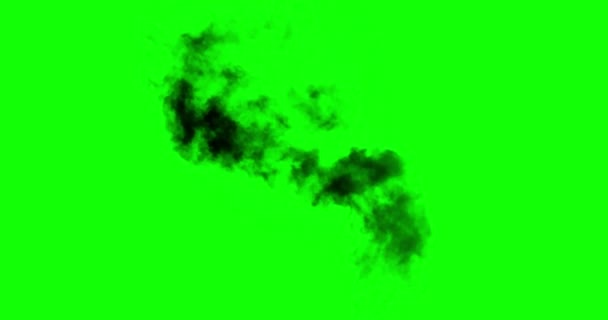 Canale Alfa Fumo Nero Alza Grande Oggetto Masterizzazione Ideale Simulazione — Video Stock