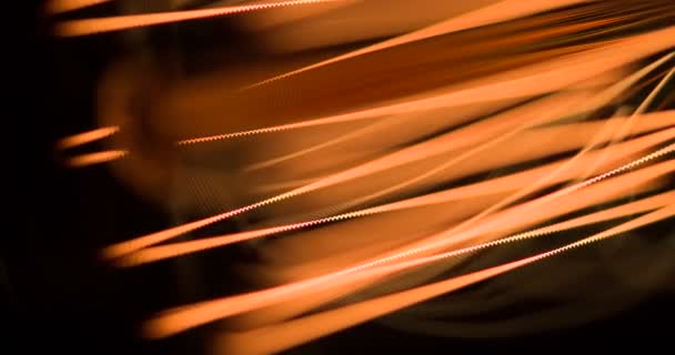 Alan Derinliği Amacı Ile Akkor Tungsten Filamentler Geçer — Stok video