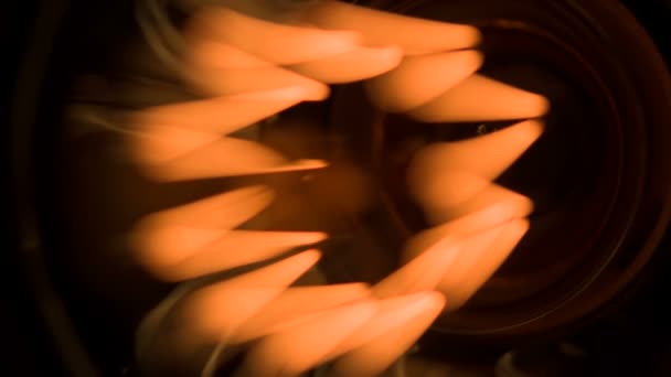 Incandescent Lamp Antique Style Ember Colored Threads Varying Depth Field — Stock Video