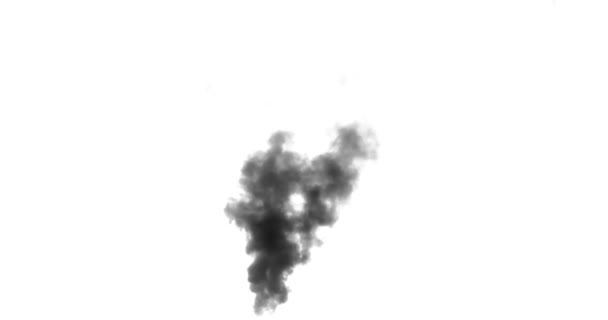 黒い煙は大きな燃焼物体から立ち上がる カメラから中距離で燃焼装置や建物をシミュレートするのに理想的です — ストック動画