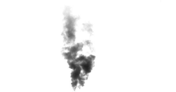 Velkého Hořícího Předmětu Stoupá Černý Kouř Ideální Pro Simulaci Vyhořelého — Stock video