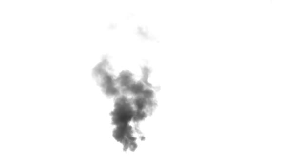 Czarny Dym Powstaje Dużego Płonącego Obiektu Idealny Symulacji Spalonego Sprzętu — Wideo stockowe
