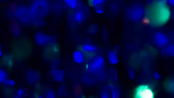 Luminose Scintillanti Macchie Rotonde Multicolori Bokeh Appaiono Scompaiono Casualmente — Video Stock