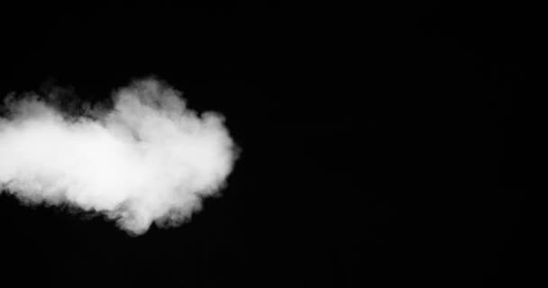 Intensywny Strumień Gęstego Dymu Biały Gęsty Dym Porusza Się Powoli — Wideo stockowe
