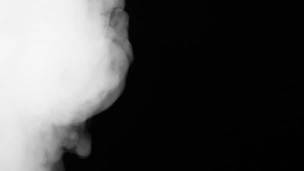 Ροή Καπνιστή Μετάβαση Μεταξύ Πλαισίων Ένας Πίδακας Λευκού Καπνού Δημιουργεί — Αρχείο Βίντεο