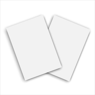 Yaprakları bir gölge ile gerçekçi modeller. Boş şablon tasarımı için. Beyaz arka plan üzerinde izole. Vektör çizim.