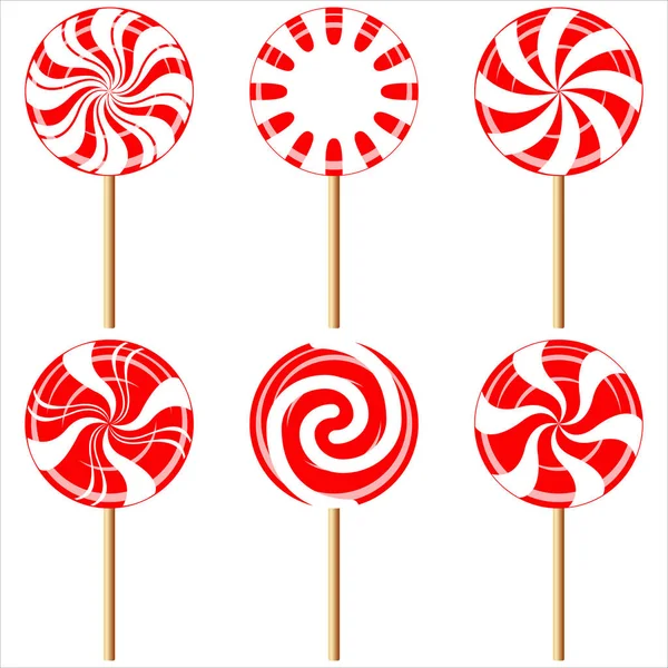 Set of lollipops — Stock Vector