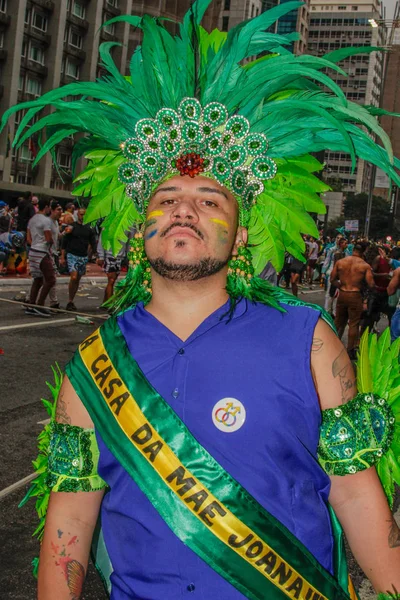 Sao Paulo Brazylia Czerwca 2018 Niezidentyfikowany Mężczyzna Kostium Kostium Obchody — Zdjęcie stockowe