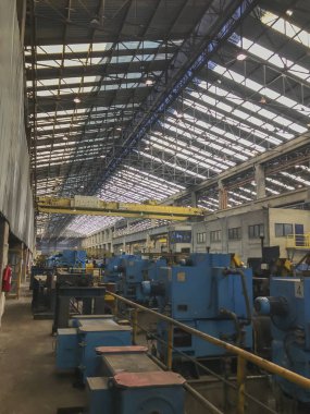 Harika bir kompozisyon oluşturma bir eski terk edilmiş Fabrikası'nda İnşaat genel bakış