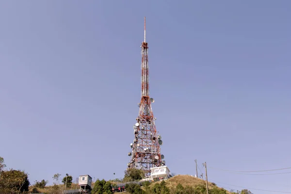 Antena Cima Del Pico Jaragua Colina Más Alta Sao Paulo — Foto de Stock