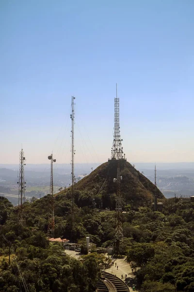 Groep Van Antenne Top Van Pico Jaragua Hoogste Heuvel Van — Stockfoto