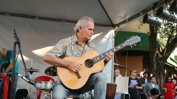 Sao Paulo Brasil Diciembre 2018 Banda Musical Identificada Interpretando Jazz — Vídeo de stock