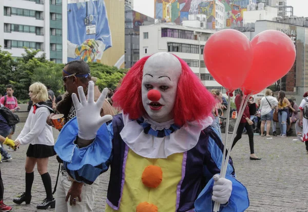 Sao Paulo Brazil February 2019 Unidentified Person Dressed Costume Cosplay — Stock Photo, Image