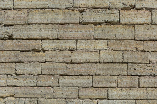 Muro Fortaleza Piedras Diferente Tamaño Forma Piedras Color Amarillo Piedra — Foto de Stock