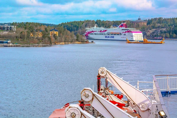 Stockholm Schweden Mai 2019 Blick Vom Deck Des Schiffes Auf — Stockfoto