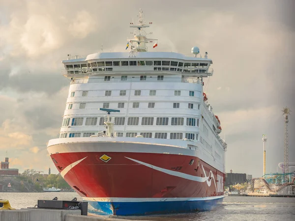 Stockholm Suède Mai 2019 Grand Ferry Boat Viking Line Amarrage — Photo