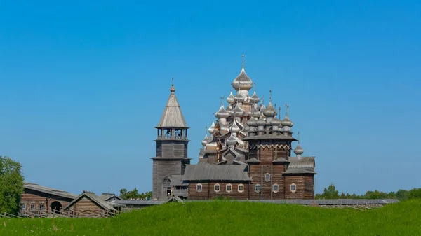 Historisch Architectonisch Etnografisch Openluchtmuseum Reservaat Kizhi Uitzicht Vanuit Verte Een — Stockfoto