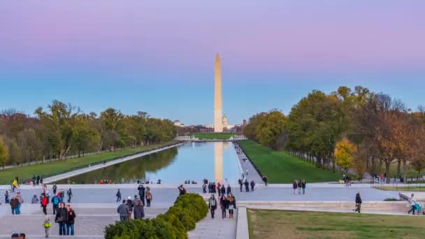Памятник Вашингтону, США — стоковое видео