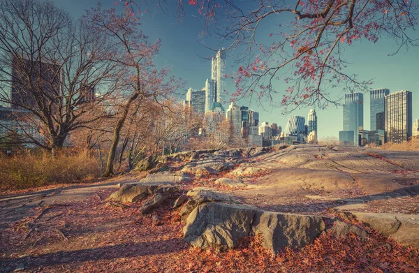 Central park sonbahar sabahı adlı — Stok fotoğraf