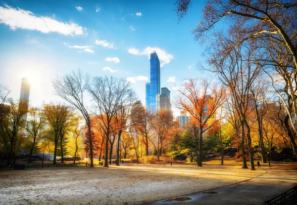 Central Park an sonnigem Herbsttag — Stockfoto