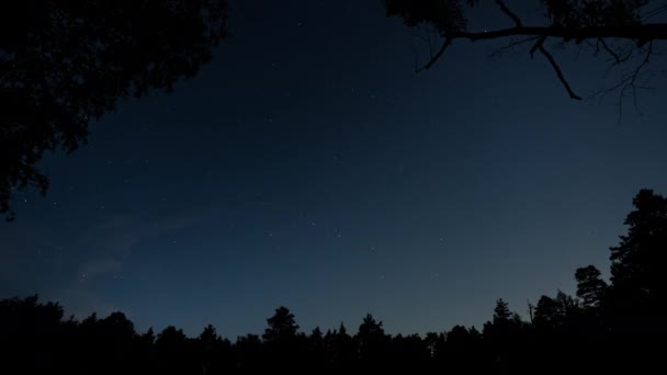 Starry Sky Time Lapse with moving great bear asterism — Stock Video