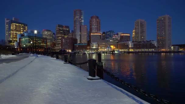 Boston centro al amanecer — Vídeo de stock