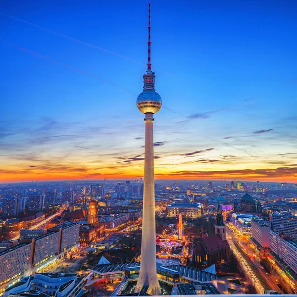 Vista aerea su Alexanderplatz a Berlino — Foto Stock