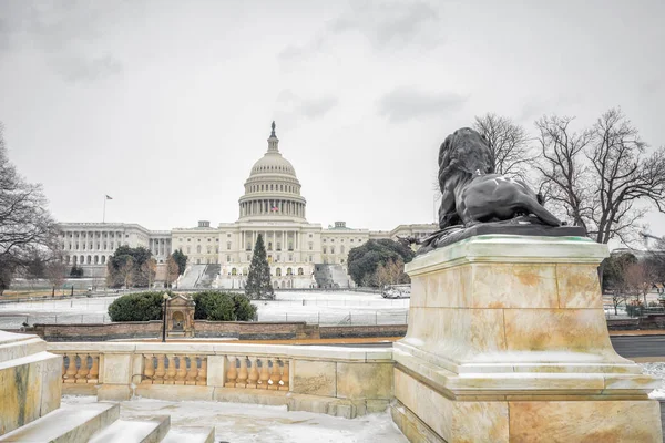 Capitolio de Estados Unidos en Washington DC en invierno — Foto de Stock