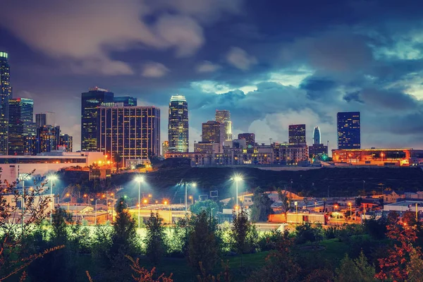 Gece Los Angeles, CA, ABD — Stok fotoğraf