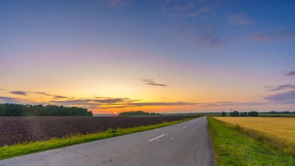 Calendário da paisagem rural do outono ao pôr-do-sol — Vídeo de Stock