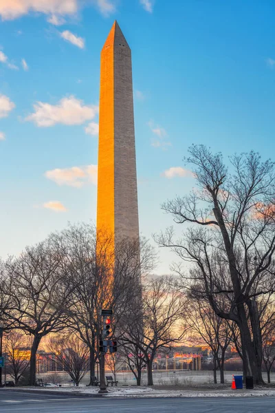 Monumento a Washington no inverno — Fotografia de Stock